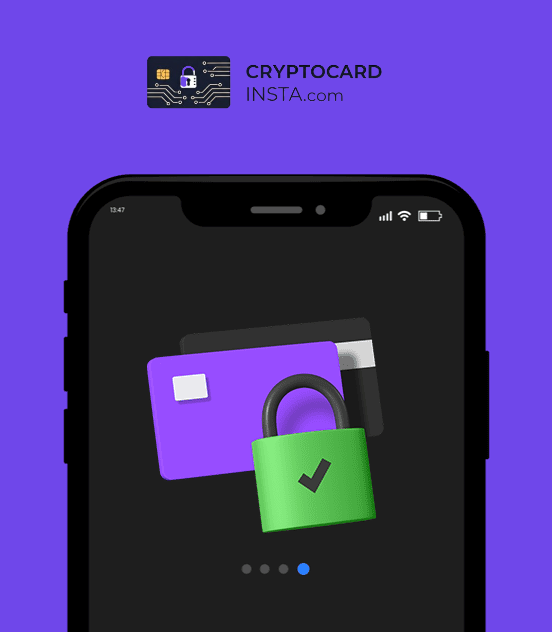 Secure credit card with lock displayed on a smartphone
